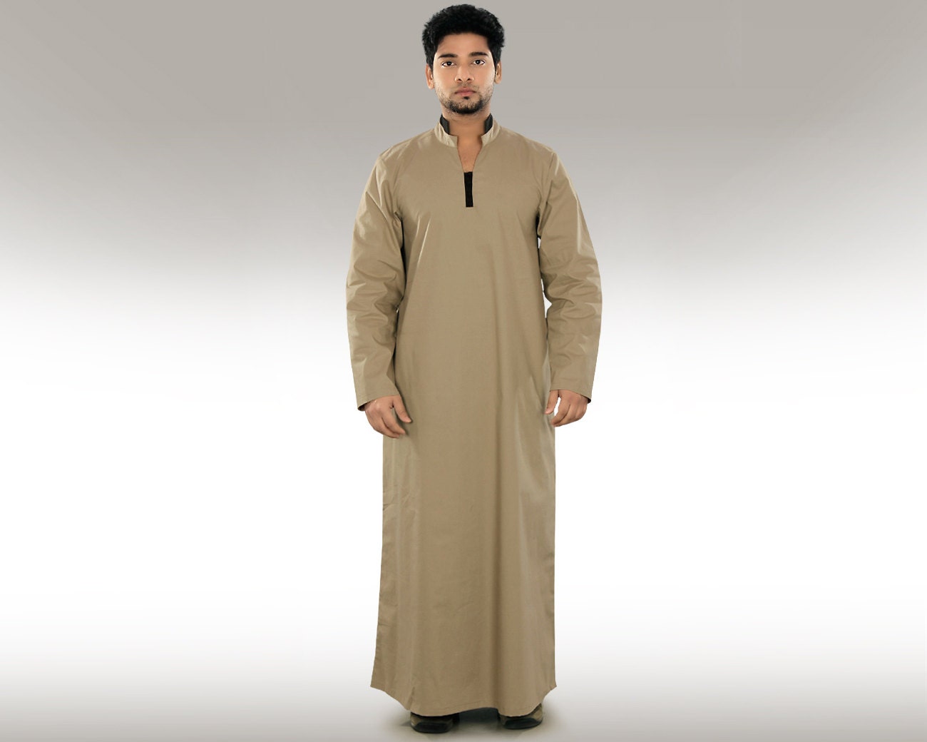 Ghanim Beige Galabiyya GM 020 Thobe Daffah Thawb  Islamic