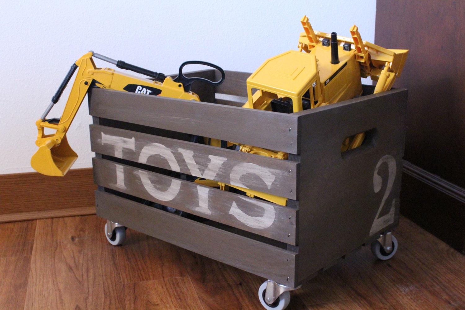 Customized Wooden Crate w/ Wheels Perfect Storage Solution