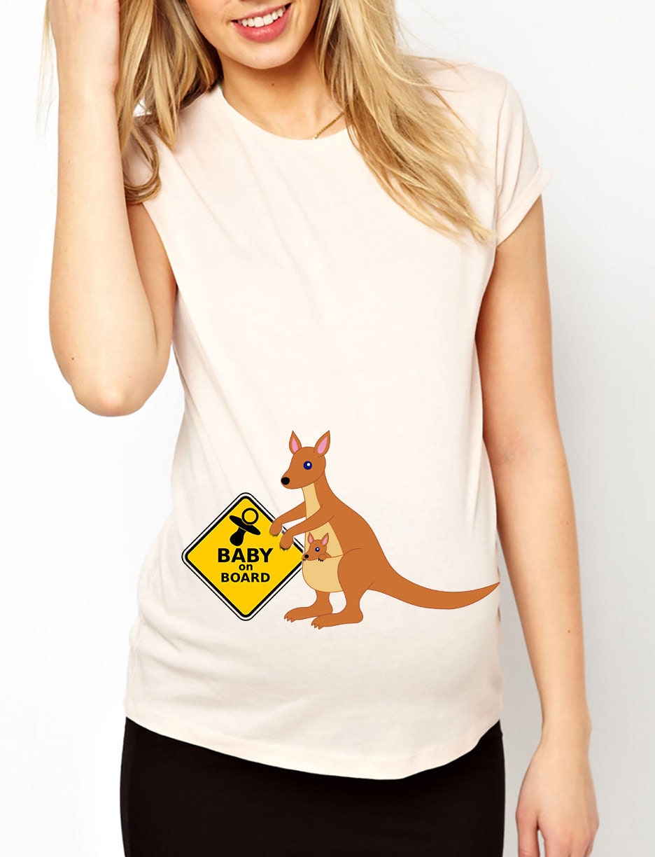 Kangaroo Baby On Board T Shirts Mom Mommy Funny by maternitytees