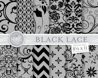 Damask Digital Paper: NORDIC DAMASK Printable by MNINEDESIGNS