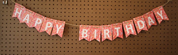 Items similar to Happy Birthday banner on Etsy