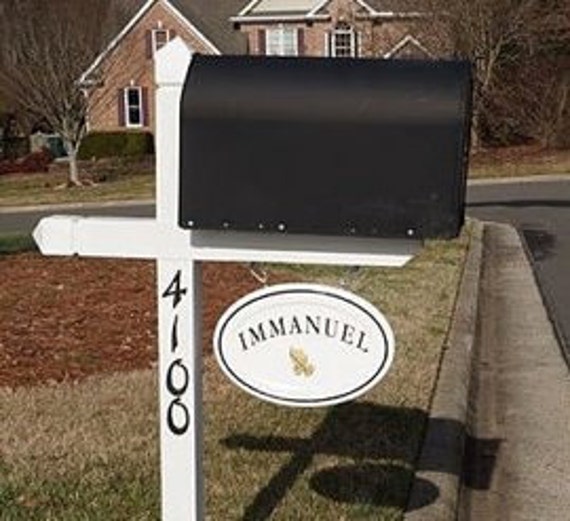 Items similar to Personalized Mailbox Sign, carved wood ...