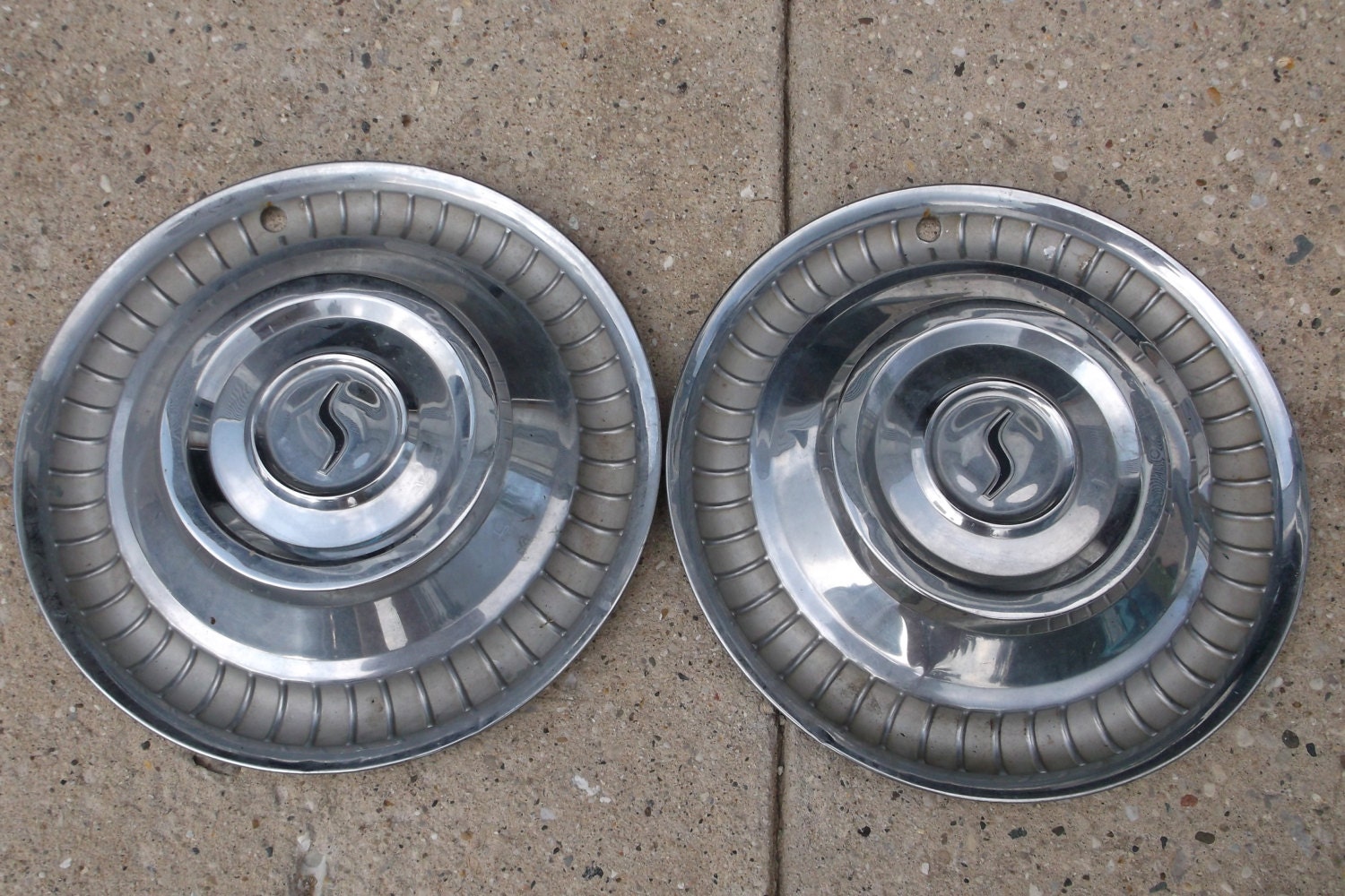 Vintage 1959 to 1964 Studebaker Hub Caps 15 inch set of 2