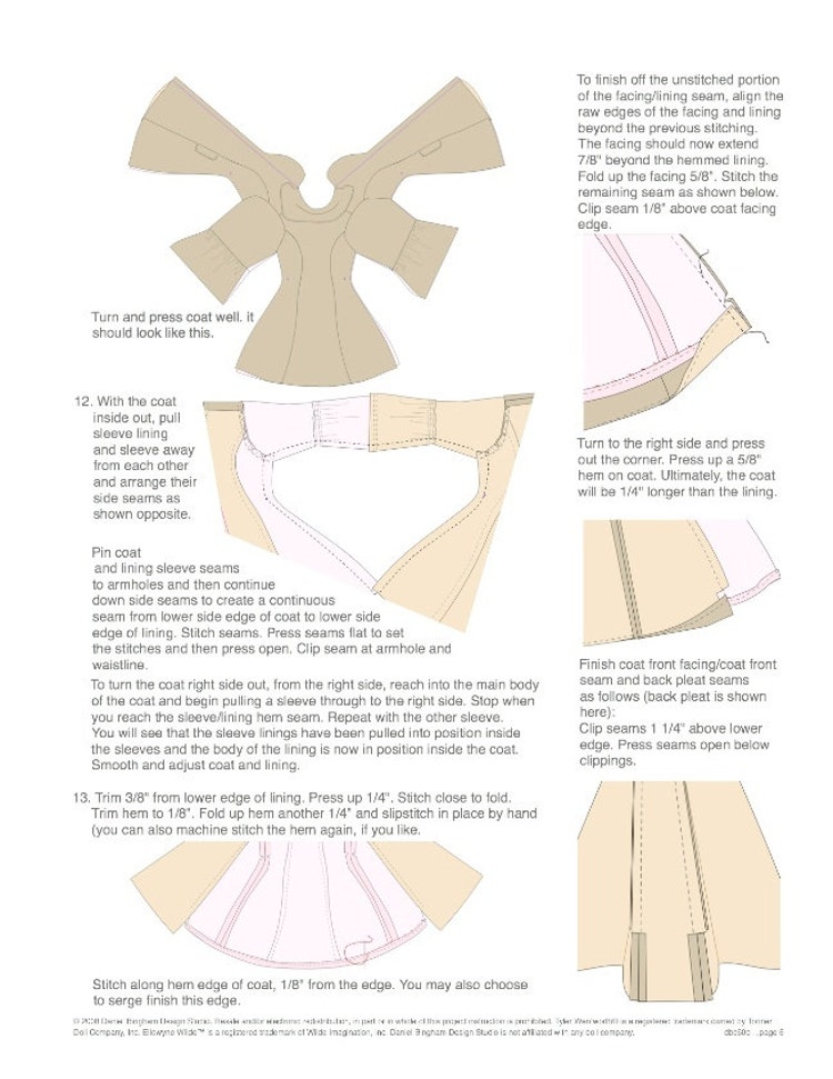 Sewing pattern for 16 inch fashion dolls Modern by DBDollPatterns