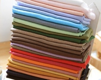 Pre-washed Cotton Linen Fabric in 25 Colors By The Yard