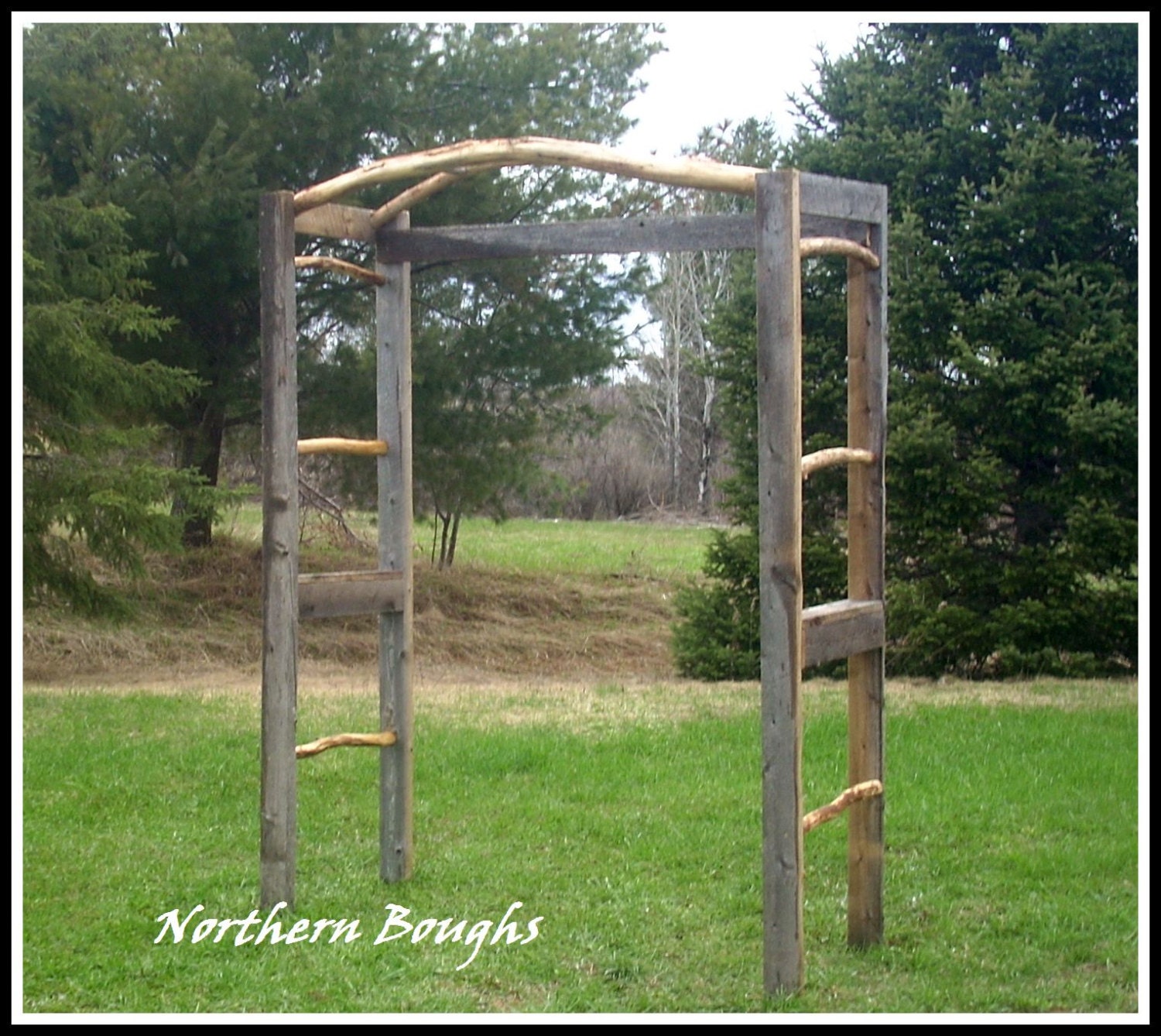 to Weathered White Cedar Rustic Wedding Arch Kit, Rustic Wedding 