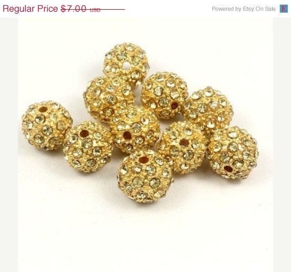 On Sale Rhinestone Beads 10mm Bling Beads by shopJewelrysupply