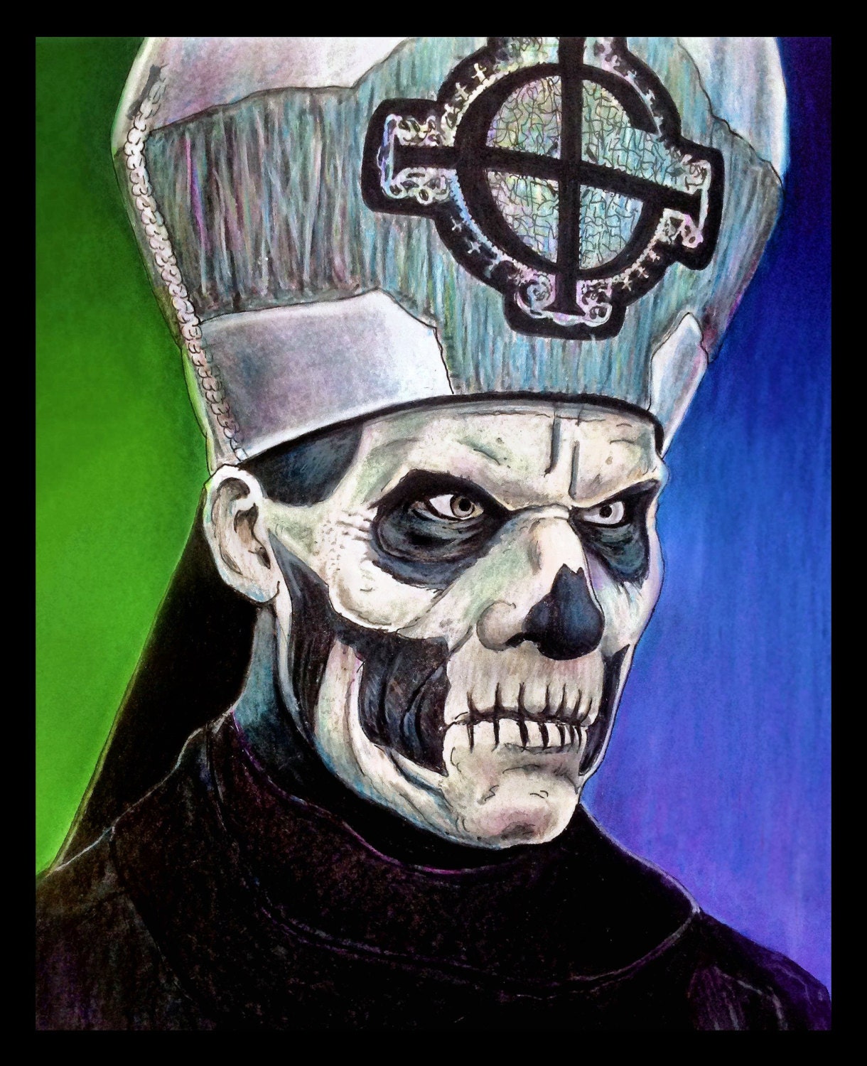 Papa Emeritus II Ghost B.C. 8x10 Portrait Print By MaxBlackHeart