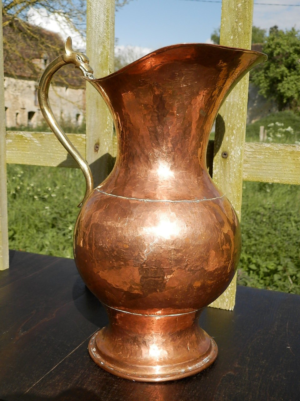 Pichet En Cuivre 1,5L Ayurvedique - 2 Verres Inclus, Purification Eau, Santé Digestive