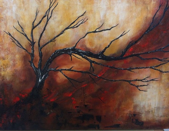 Abstract original painting by Rakelika on Etsy