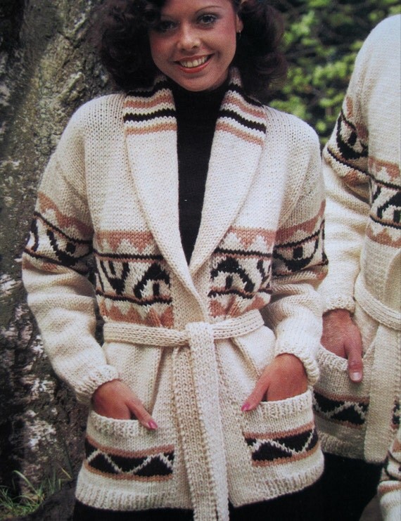 STARSKY & HUTCH CARDIGAN Vintage Knitting Pattern for Men