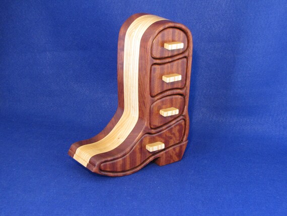 Cowboy Boot Band Saw Box For Jewelry Or Other Special Keepsakes