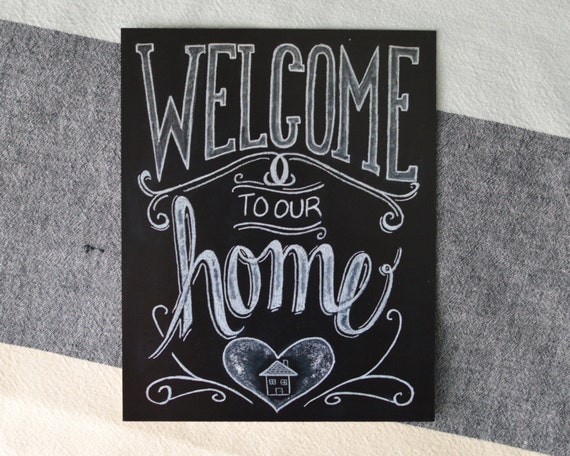 Chalkboard Welcome Print Chalkboard Art Welcome Sign Chalkboard Welcome Print Chalkboard Art Welcome Sign