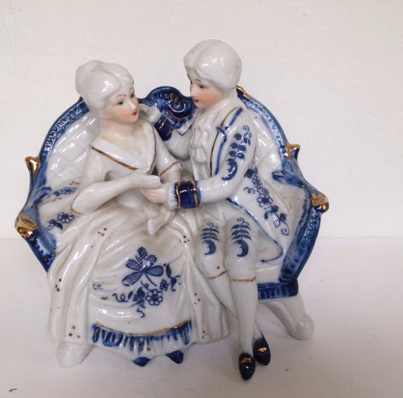 Vienna Woods Fine China figurine A Couple Siting by OLDBUTEXCITING