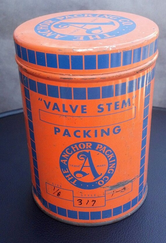 Vintage Valve Stem Packing Tin from The Anchor by Flavsantiques
