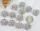 LAXPICOL Vintage Big Blue Crystal Rhinestone Tear Drop Brooch Pin - Bridal Wedding Jewelry For Women