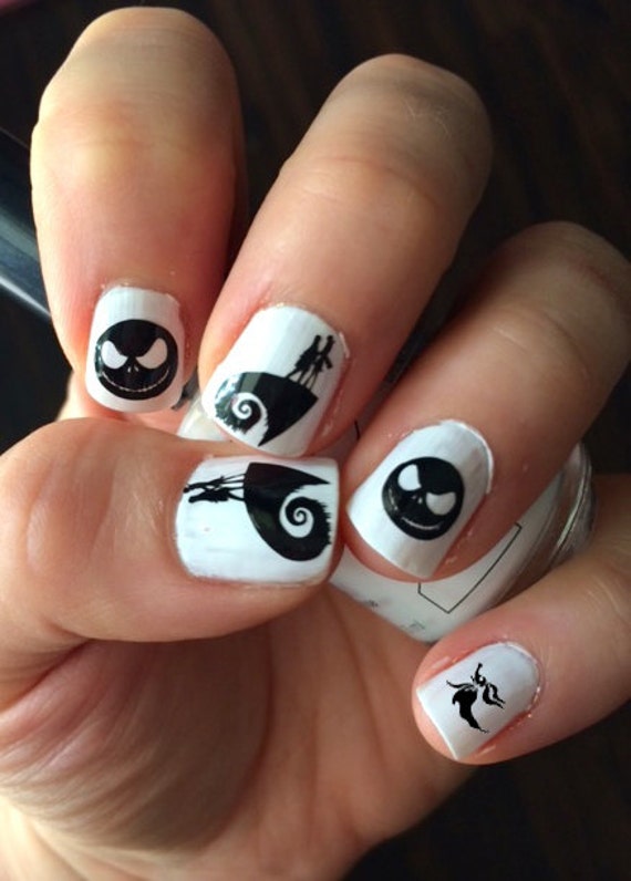Nightmare Before Christmas Nail Decals by BKMVinylDesign on Etsy