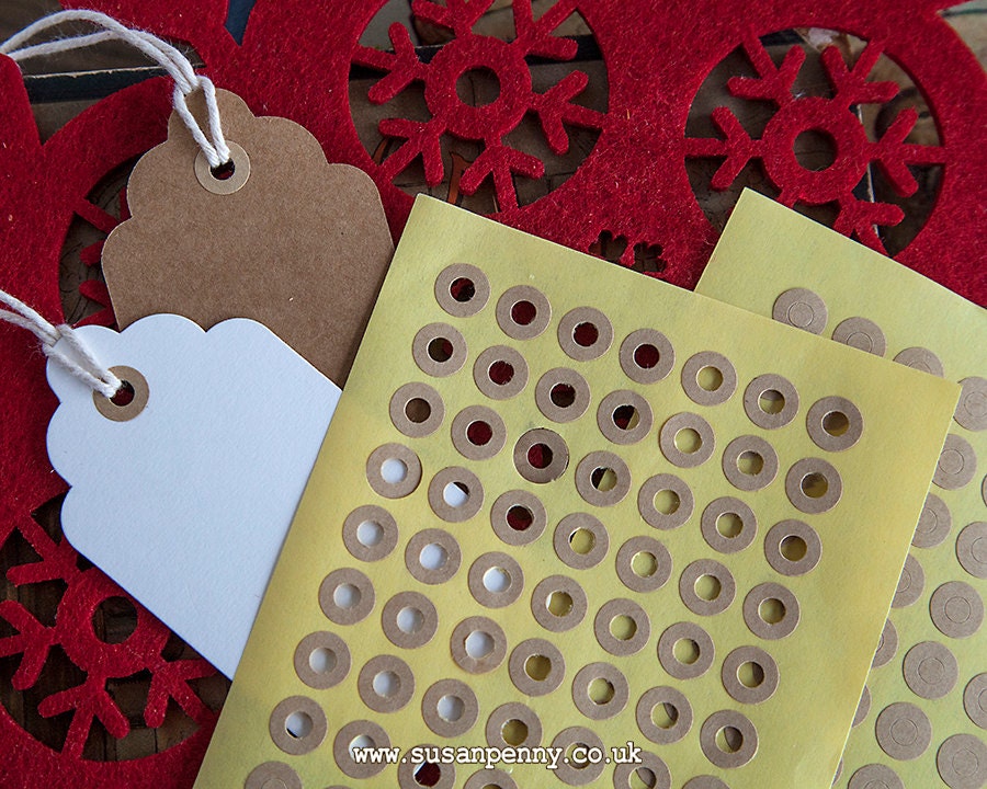 280 Reinforcement Circular Kraft Stickers for Tags, Label Stickers