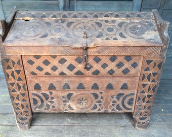 Very Old, Rustic Transylvanian Hope Chest