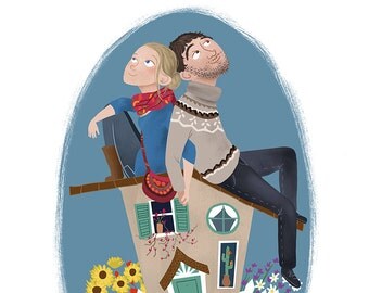 Custom Couple Portrait, Personalized portrait, Custom illustration, Couple Picture Frame, Portrait couples, custom anniversary gift