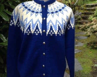 Fair Isle Norwegian wool sweater by Turi