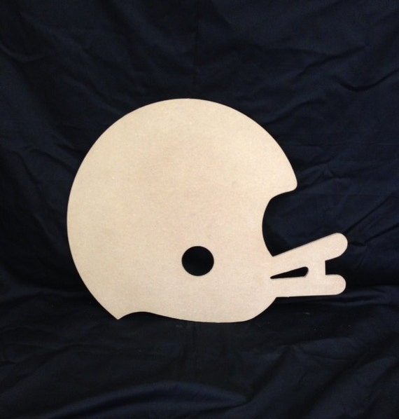 Wooden Football Helmet cutout unfinished