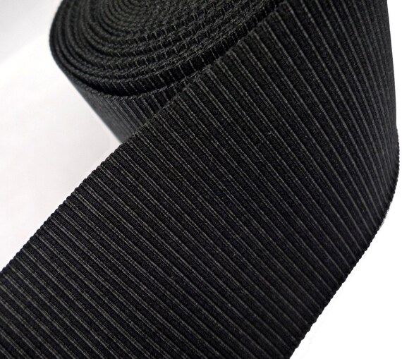 Stretch Black Petersham Ribbon Grosgrain Ribbon by