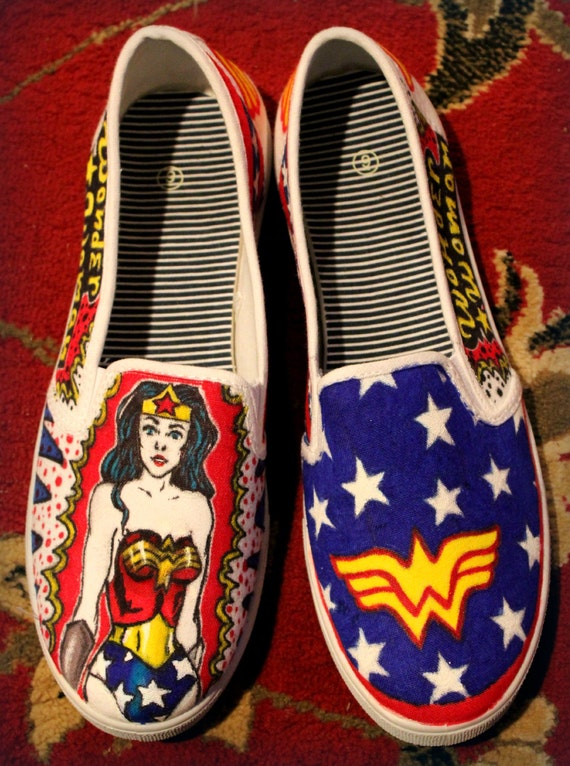 Custom Wonder Woman shoes
