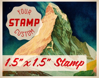1.5" X 1.5" Custom Stamp - Create your own stamp Custom Business Stamp Custom logo stamp Business card stamp personalized stamp Stamp Canada