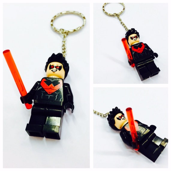 nightwing lego keychain