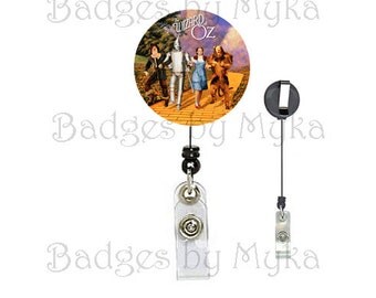Retractable ID Badge Holder - Off to See the Wizard of Oz