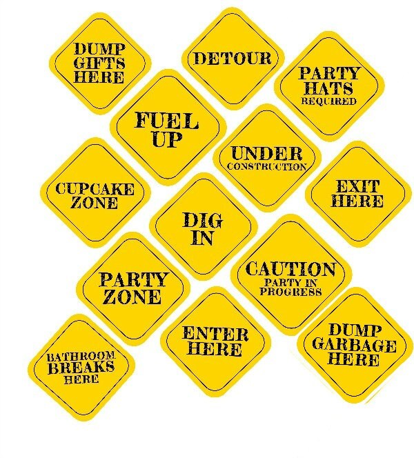 This is a photo of Fan Construction Party Printables It's just a graphic of Fan Construction Party Printables