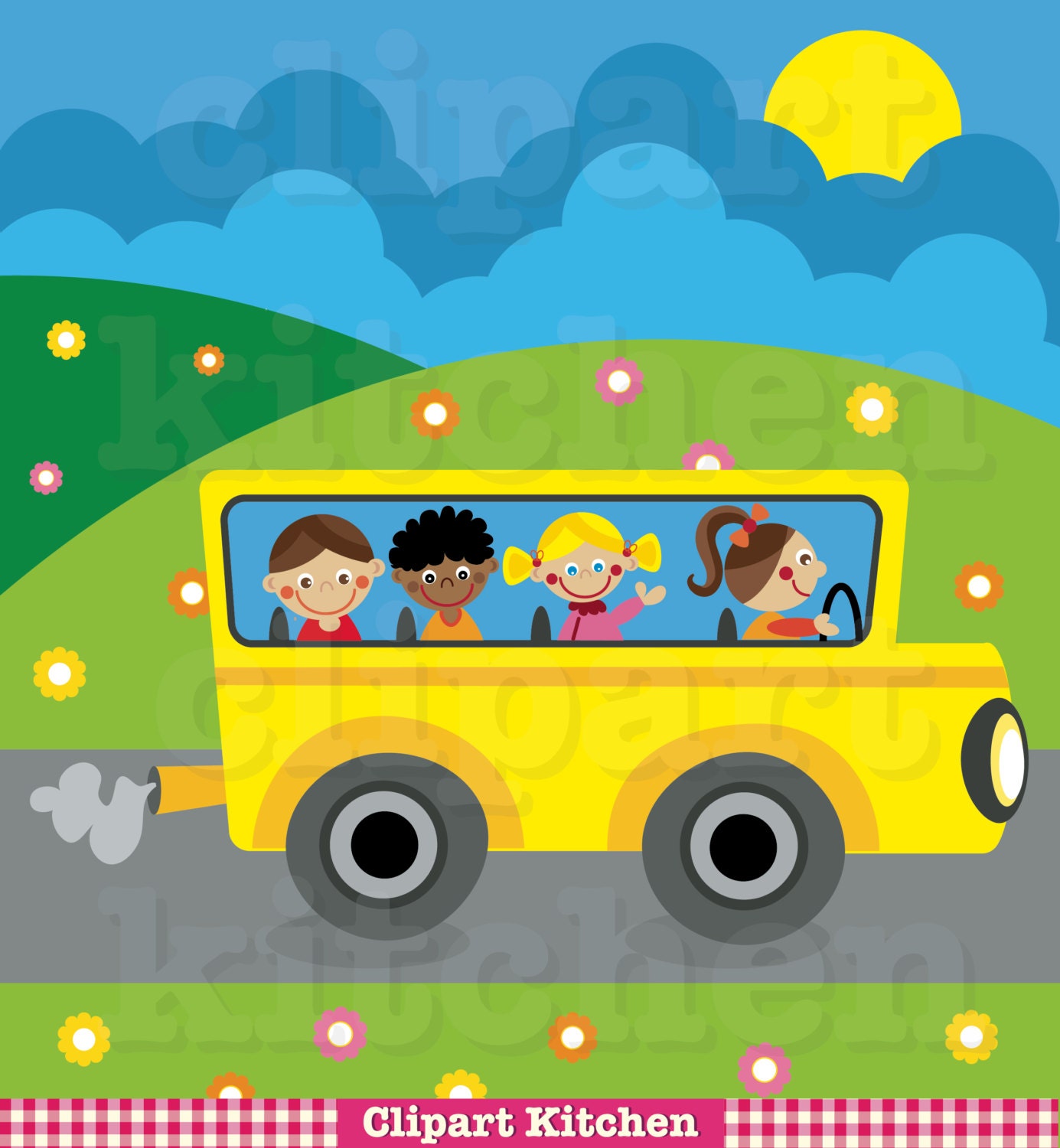 clipart autobus scolaire - photo #46