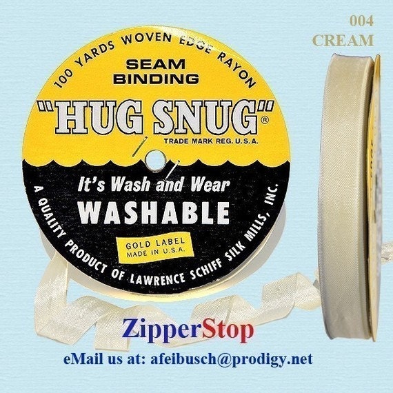 CREAM Hug Snug Seam Binding 100 Yard Roll by RibbonsByZipperstop