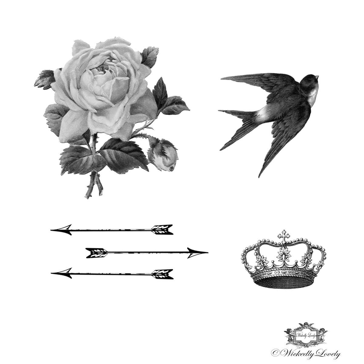 assorted temporary tattoo set 1 rose tattoo bird tattoo assorted temporary tattoo set 1 rose tattoo bird tattoo