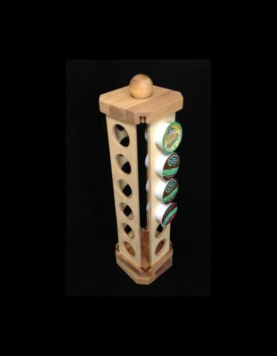 KCup Coffee Pod Holder Rotating Lazy Susan by ManchesterWoodcraft