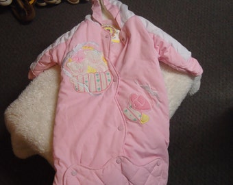 Cozy Pink Snow Suit for Baby's first Winter! Size 6 Months