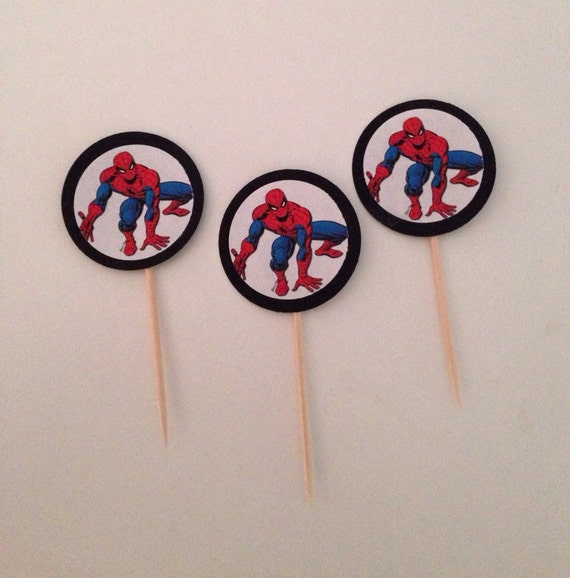 Spider Man Cupcake Toppers by SweetsbySmooches on Etsy