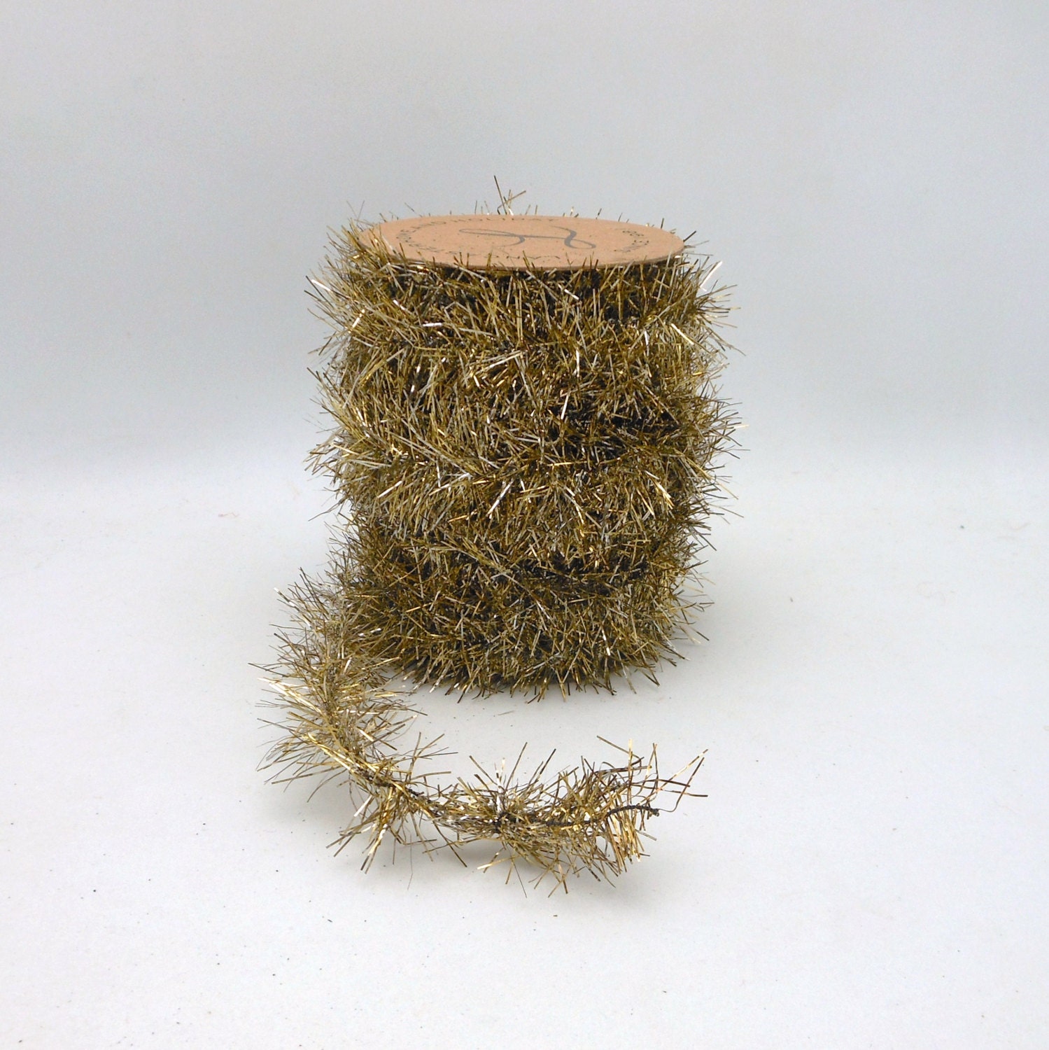Antique Gold (Gold & Silver Mix) Tinsel Garland Spool 25 Feet from on Etsy