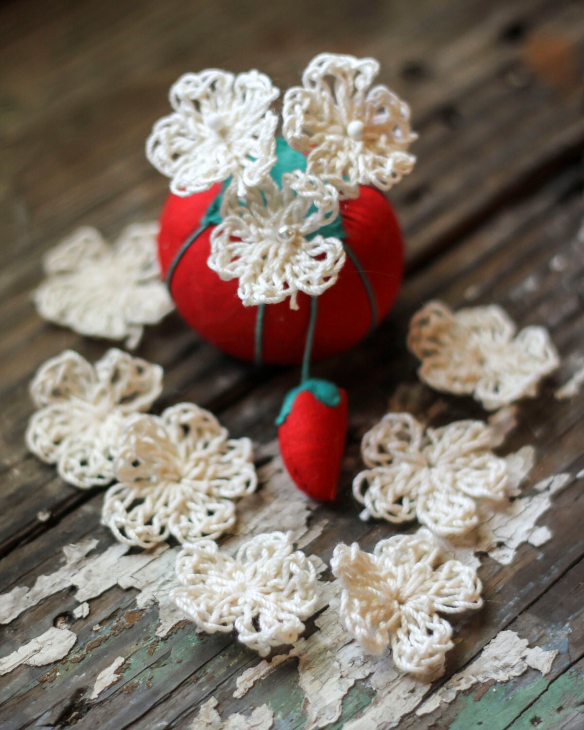 Tiny Crochet Flower Embellishment