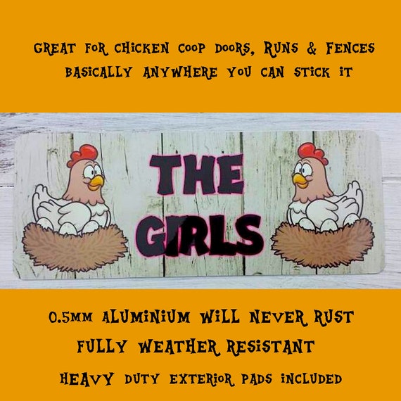CHICKEN COOP SIGN Plaque door Hen Roo Rooster Coop Co op Run Hatching ...