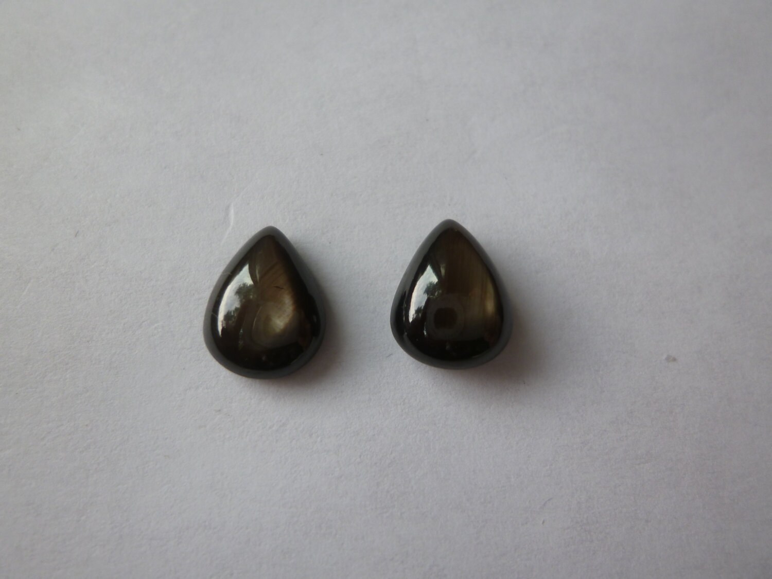 black sapphire pear shape cabochon 2 black sapphire pear shape cabochon 2