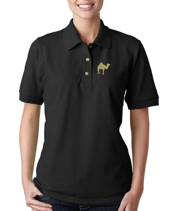 Camel Animals Embroidery Embroidered Lady Woman Polo by CapofTee