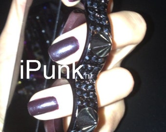 Spiked Brass Knuckles Phone Case with Rhinestones for iPhone 6, 5 - 4/4s & Samsung Galaxy S4
