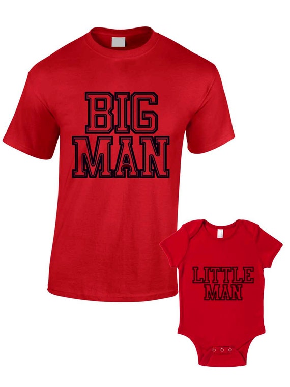 Big Man Little Man TShirts or Baby Grow Matching Father