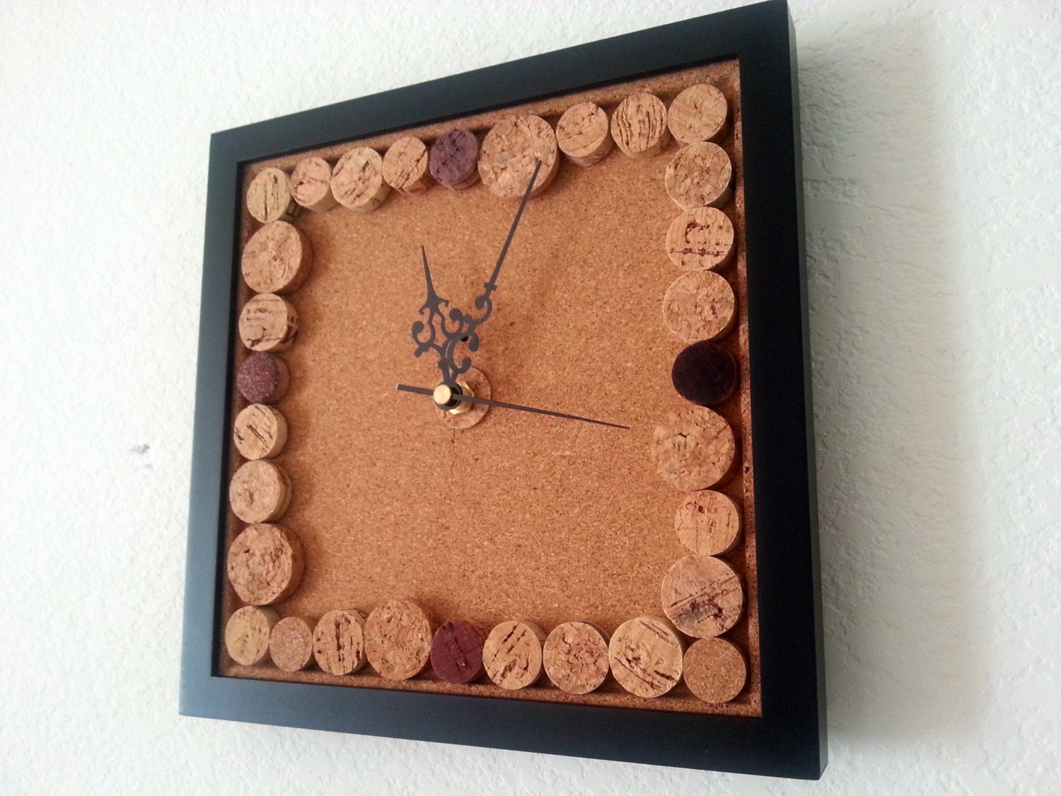 Wine Cork Clock by Jlynnhomedesigns on Etsy