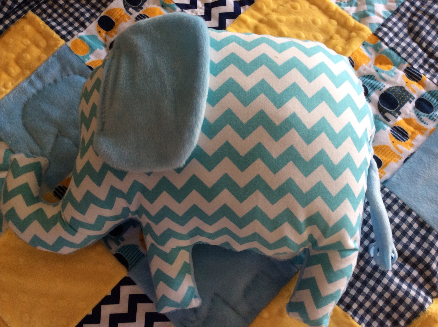 Elephant Pillow by GrammieMadeThis on Etsy