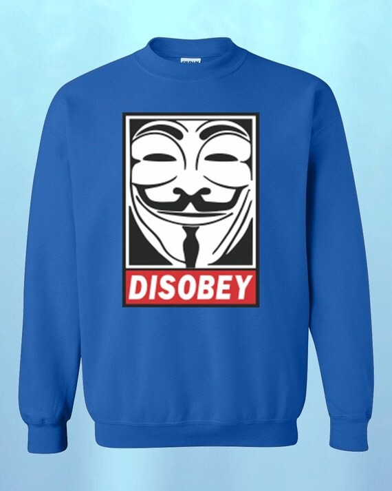 Disobey Crewneck V for Vendetta Rebel Sweatshirt
