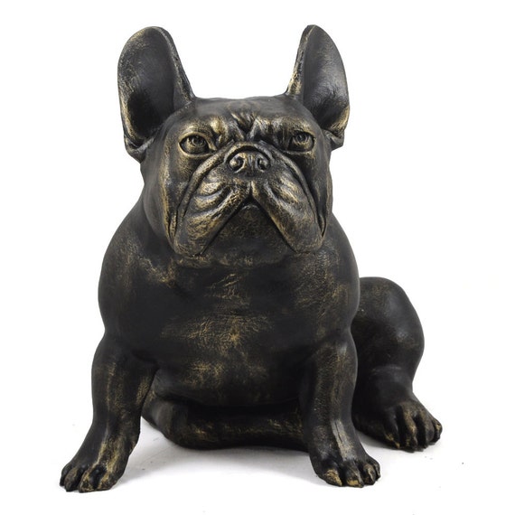 sitting bulldog statue