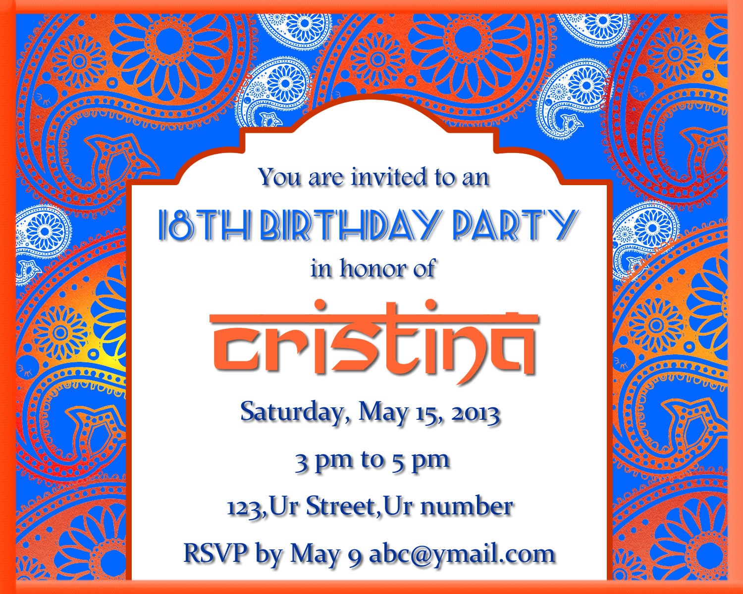 Indian Party Invitations 10